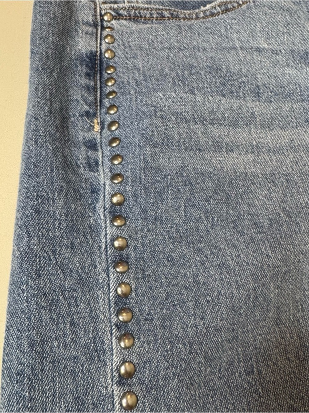 And Now This Studded Wide Leg Jeans Size 32 High Rise Denim - Picture 12 of 12